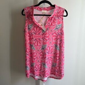 NWT Simply Southern Wilmington Sleeveless Seashell Tank